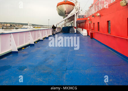 Civitavecchia, Italie - 2 mai 2018 : à bord du ferry Tirrenia Moby. Sardinia Ferries Athara, Italie. Banque D'Images