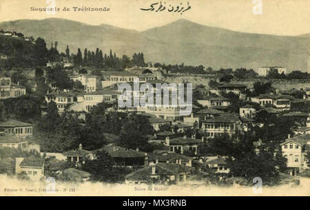 . Anglais : Carte postale par Osman Nuri avec Molos à Trabzon, Turquie. 3 juillet 2014, 19:42:12. Osman Nuri 581 Suite de Molos, Trebizonde Banque D'Images