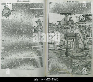 . Anglais : Hartmann. Schedell Liber Cronicarum, Nuremberg, Anton/Koberg Schreyer & Sebastian Kammermeister, 1493. 1493. Hartmann Schedel Antonius 52 Rasellus turchorum Mahumeth juris doctor imperator - Schedell Hartmann - 1493 Banque D'Images