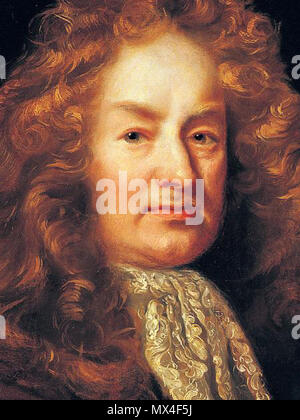 . Détail d'un portrait d'Elias Ashmole . Entre 1687 et 1689. Après John Riley (d. 1691) 60 Ashmole-after-Riley Banque D'Images