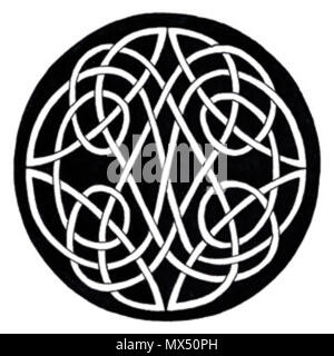 120 Celtic knot deux parties verticales cercle Banque D'Images