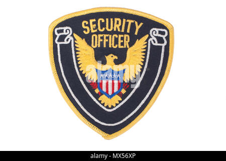 Patch d'épaule uniforme d'agent de sécurité Banque D'Images