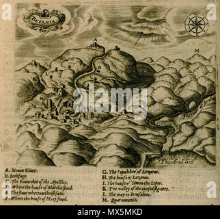 . Anglais : George Sandys. Rapport d'un voyage commencé une : Dom : 1610. Foure Bookes. Contenant une description de l'Empire turc, d'Aegypt, de la Terre Sainte, London, W. Barrett, 1615. 1615. George Sandys (1577-1644), écrivain de voyage Description français colonisateur et poète voyageur anglais, colonist et poète Date de naissance/décès 2 Mars 1577 Mars 1644 Lieu de naissance/décès Bishopthorpe Palace Boxley contrôle d'autorité : Q5544276 : VIAF 76334788 ISNI : 0000 0000 8156 0309 RCAC : n50016635 35474878 NLA : GND : 118794418 83 WorldCat Betania - George Sandys - 1615 Banque D'Images
