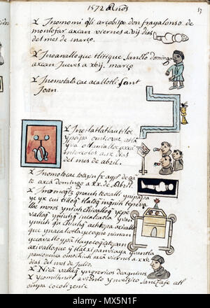 . Anglais : Codex Aubin, page 3. Polski : Kodeks Aubin, strona 3. Date inconnue. Codex Aubin 136 Inconnu, page 3 Banque D'Images