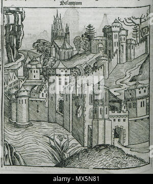 . Anglais : Hartmann. Schedell Liber Cronicarum, Nuremberg, Anton/Koberg Schreyer & Sebastian Kammermeister, 1493. 1493. Hartmann Schedel 85 Bisantium Schedell - Hartmann - 1493 Banque D'Images