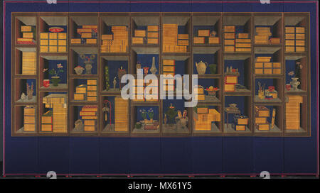 . English : Chaekgeori, dix-écran rabattable . fin des années 1800. Yi Taek-gyun (coréen, 1808-après 1883) 121 Chaekgeori, fin des années 1800, Yi Taek-gyun, Cleveland Museum of Art 2011.37 Banque D'Images