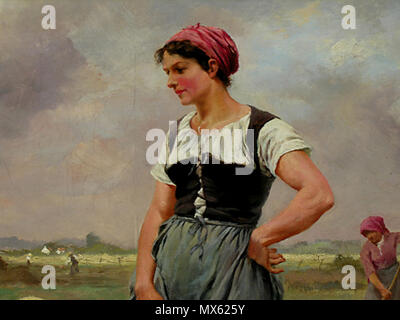 . Anglais : Détail de l'Hay-Harvest Deutsch : Die Heuernte English : Détail de la récolte du foin . 19ton siècle. 326 Joseph Julien Joseph Julien corsage Banque D'Images