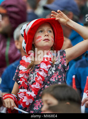 Klagenfurt, Allemagne. 2e juin 2018. Autriche-allemagne, Soccer, Klagenfurt, 02 juin 2018 jeune fan autrichienne Autriche - Allemagne 2-1 match amical de football, Klagenfurt, Autriche, 02 juin 2018, la saison 2017-2018 © Peter Schatz / Alamy Live News Banque D'Images