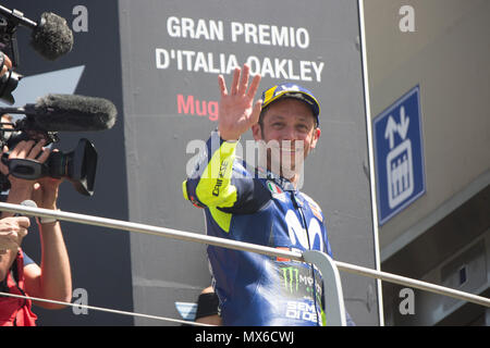 Scarperia, Italie. 3e juin 2018. Au cours de la race au MotoGP Mugello Cuircuit International pour la sixième ronde de championnat du Monde MotoGP Gran Premio d'Italia Oakley le 3 juin 2018 à Scarperia, Italie Crédit : Fabio Averna/Alamy Live News Banque D'Images