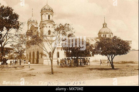 . Español : Barquisimeto - Templo de San Jose 1930 . L'année 1930. Impresos Venezuela 73 Barquisimeto - Templo de San Jose 1930 Banque D'Images