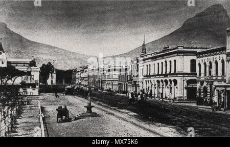 . Anglais : Ancienne photo de Adderley street, au Cap. La colonie du Cap. 1875. Anon. 111 Cape Town 1870 Adderley Street - Colonie du Cap Banque D'Images