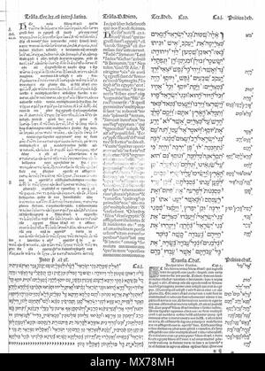 . Español : contenido y estructura interne de la primera página del 'Éxodo' de la Biblia Políglota Complutense (1502-1517). Anglais : La structure interne du Cardinal Cisneros' Complutensian Polyglot Bible, 16ème siècle. Cette image montre la première page du livre de l'Exode. Italiano : La struttuta interna della Bibbia Poliglotta del Complutense le Cardinal Cisneros, XVI secolo. 17 mai 2007, 20:24. Chargé par MaiDireLollo 132 Cisneros' complutensian polyglot Bible original -2 Banque D'Images