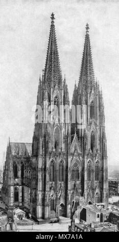 . Kölner Dom um 1925 . 18 janvier 2008. ksh:User:139 Jüppsche 1925 Cologne Koelner Dom-cropped01 Banque D'Images