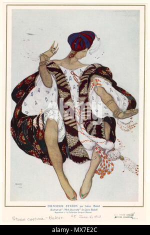 . La conception de costumes pour Sirian dancer . vers 1909. LEON BAKST 134 Cleopatra ballet par Bakst 12 Banque D'Images