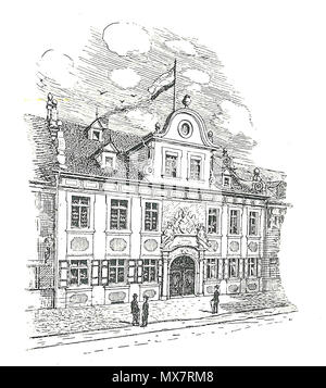 . Anglais : ancienne maison de fraternité étudiante Corps:de Bavière Erlangen (Allemagne), Hauptstrasse 7 Deutsch : Früheres haus des corps de:Bavière Erlangen, Hauptstr. 7 . avant 1910. 193 inconnu - Haus Bavière Erlangen Banque D'Images