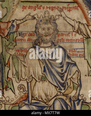 . Anglais : Edgar le paisible Čeština : Edgar . 13e siècle. 197 anonyme Ethelred II d'Angleterre Banque D'Images