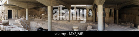 NAZARET, ISRAËL - CIRCA MAI 2018 ruines sous basilique de l'Annonciation Banque D'Images