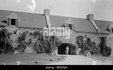 . Anglais : Fort Ticonderoga, Fort Ticonderoga, comté d'Essex, dans l'état de détail extérieur. Après 1933. Photographe : C. E. Peterson. Référentiel : Library of Congress, Prints and Photo Division, Washington, D.C. 20540 USA. après 1933. C. E. Peterson 213 Fort Ticonderoga détail extérieur Banque D'Images