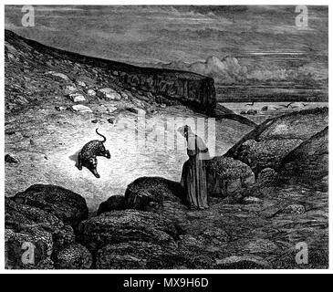 260 Gustave Doré - Dante Alighieri - Inferno - Planche 2 (la panthère) Banque D'Images