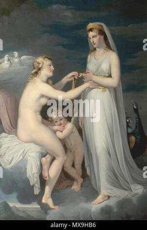 . Emprunt Juno la ceinture de Vénus par Guy Chef(attribué à) Date peint : c.1771 Huile sur toile, 198,1 x 146,1 cm Collection : Musées et galeries de la ville de Nottingham . circa 1771. Guy Chef(attribué à) 260 Guy Chef - Emprunt Juno la ceinture de Vénus Banque D'Images