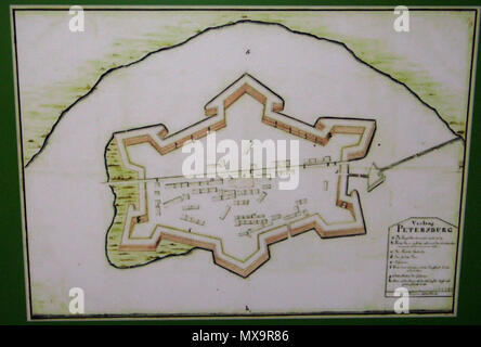 . Anglais : 18 ème siècle plan de la forteresse Pierre et Paul à Sankt petersburg par Dominik trezzini Русский : План Петропавловской Петербурге крепости в Санкт-. Век XVIII . Août 2007. Peter Paul 478 plangrafik Trezzini trezzini dominic 18 jahrhundert Banque D'Images
