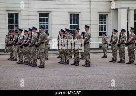 La formation des soldats de la Caserne Wellington dans le centre de Londres Banque D'Images