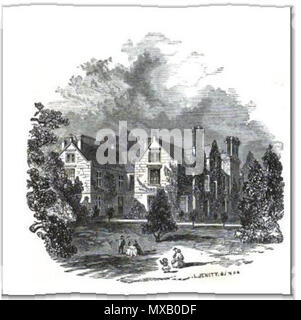 . Un hall près de Kings Newton dans le Derbyshire. 1859. Pour l'artiste John Joseph Briggs UN Jewitt ? 341 KingsNewtonHall Banque D'Images