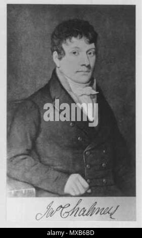 . Anglais : Portrait et fac-similé de James Chalmers . vers 1838. 307 Inconnu James Chalmers Banque D'Images