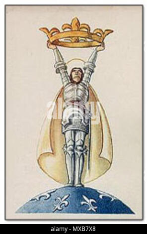 . Jeanne d'Arc. Carte . 19e siècle. Inconnu 314 Carte de Jeanne d'Arc Banque D'Images