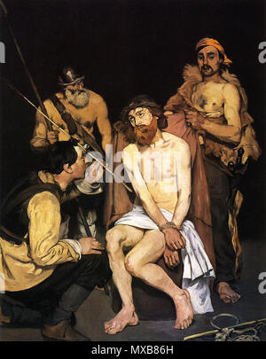 315 Jésus raillé par les soldats. 1864-1865. Édouard Manet Banque D'Images