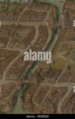 . Anglais : Ketelvest sur vue panoramique sur Gand de 1534 . 11 mai 2012.  ?, 1534 339 Ketelvest sur vue panoramique sur Gand de 1534 Banque D'Images