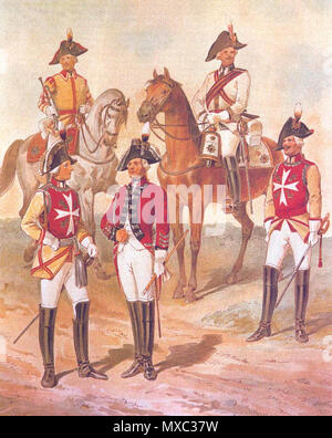 . Гвардейцы магистра Русский : Ордена Иоанна Иерусалимского . 18 век (25 mars 2006 (date d'origine)). D'origine inconnue a été uploader Bossa Nova Baby au ru.wikipedia 458 Orden Ierusalimskiy Banque D'Images