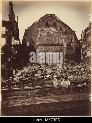 . Anglais : Les ruines de Paris et de ses environs 1870-1871 : 100 Photographies : Premier Volume. Par A. Liébert, texte par Alfred d'Aunay. Auteur : Alfred d'Aunay (Français) Date : 1870-71 Médium : Épreuve épreuves à partir de négatifs sur verre Dimensions : env. : Images 19 x 25 cm (7 1/2 x 9 13/16 in.), ou les supports de marche arrière : 32,8 x 41,3 cm (12 15/16 x 16 1/4 in.), ou l'inverse de la ligne de crédit Classification : Albums : Joyce F. Menschel Fonds Bibliothèque Photographie 2007 NUMÉRO D'ACCESSION : 2007.454.1.1-.33 . 1870-71. Alphonse Liébert J. (Français, 1827-1913) 369 Les ruines de Paris et de ses environs, 1870-1871 Banque D'Images