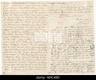 370 Lettre de Charles Gounod à Georges Bousquet, 20 octobre 1839 - page 3 Banque D'Images