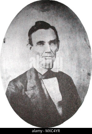 . French : Photo d'Abraham Lincoln. Camarama et lieu inconnu, à propos de 1858. . Anglais : une guerre civile soldiar de Parma, Ohio, a le propriétaire original de ce portrait, publié dans le Cleveland Plain Dealer onf 12 février 1942, à partir d'une empreinte dans l'Anthony L. Maresh collection. Peut-être c'est une photocopie de l'un des deux daguerréotypes, maintenant perdu, pris dans l'Ohio. . Vers 1858 Lincoln 373 O-13, c1858 Banque D'Images