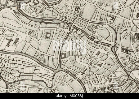 . Anglais : Site de Gand par Georges Louis Le Rouge . 29 février 2012. George Louis le rouge (*1707 - †1790) 393 Plan de Gand par Georges Louis Le Rouge, détail (4) Banque D'Images