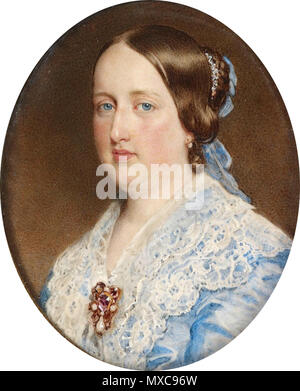 . Anglais : Reine Dona Maria II de Portugal, 1852 . 1852. Sir William Charles Ross (1794-1860) 397 Maria II 1852 Banque D'Images