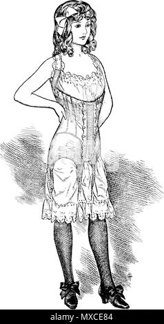 . Français : Le Corset "BARAT" dédposé Maintien rationnel de la Jeune Fille Marque P. C. PARIS Le Corset "BARAT" résultat perfectionné de quinxe années d'applications pratiques tu réunit toutes les conditions exigées par la Faculté. 1911. anonymus (AH ou HA) 365 LeCorsetBARATdepose Banque D'Images