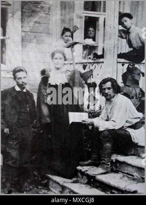 . Lou Andreas-Salomé et Rainer Maria Rilke (liens) mit dem Dichter Spiridon Drozin en Russie. 1900. 377 anonyme Lou und Rilke en Russie 1900 Banque D'Images