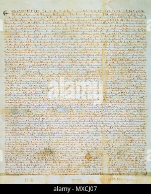 . Anglais : La version 1297 de la Magna Carta, l'un des quatre originaux du document. Cette copie a été anciennement propriété de la famille de 2955 et les comtes de Cardigan, et plus tard la fondation Perot. David Mark Rubenstein, co-fondateur et directeur général du groupe Carlyle, a acquis le document en 2007 et l'a prêté à la National Archives and Records Administration. Il est maintenant sur l'affichage public dans l'Ouest Rotunda Gallery de l'édifice des Archives Nationales à Washington, D.C., USA. 1297 ; 27 mars 2012 (date d'origine).. Chargé par AEMoreira042281. 388 Grande Charte (version 1297, administré par Banque D'Images