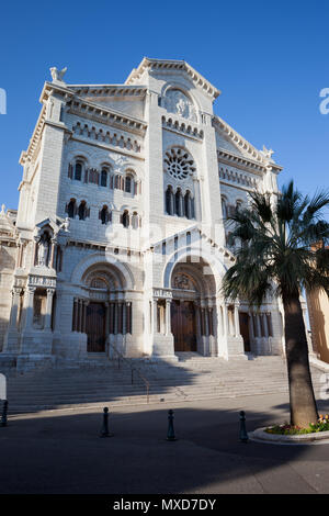 Principauté de Monaco, Saint Nicolas cathédrale (Cathédrale Notre Dame Immaculee), construit en 1875-1903, de l'architecture néo-romane Banque D'Images