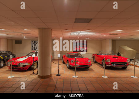 Ferrari à Monaco Top Cars Collection Musée de l'automobile, exposition de S.A.S. le Prince de Monaco, Collection de Voitures anciennes Banque D'Images