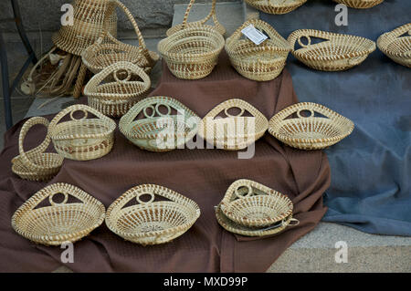 Sweetgrass paniers pour vente dans une rue de Charleston, South Carolina, United States Banque D'Images
