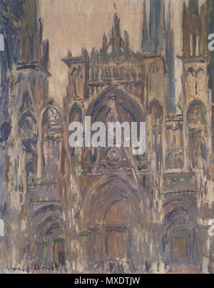 . English : Claude Monet série des cathédrale de Rouen, étude pour le portail vu de face, 1892 Collection privée . 1892 422 etude de Rouen portail de visage Banque D'Images
