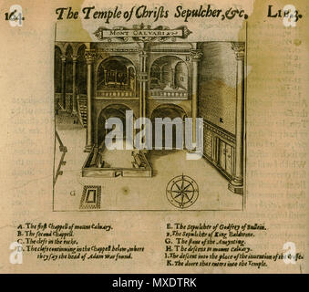 . Anglais : George Sandys. Rapport d'un voyage commencé une : Dom : 1610. Foure Bookes. Contenant une description de l'Empire turc, d'Aegypt, de la Terre Sainte, London, W. Barrett, 1615. 1615. George Sandys (1577-1644), écrivain de voyage Description français colonisateur et poète voyageur anglais, colonist et poète Date de naissance/décès 2 Mars 1577 Mars 1644 Lieu de naissance/décès Bishopthorpe Palace Boxley contrôle d'autorité : Q5544276 : VIAF 76334788 ISNI : 0000 0000 8156 0309 RCAC : n50016635 35474878 NLA : GND : 118794418 423 WorldCat Mont Calvari - George Sandys - 1615 Banque D'Images