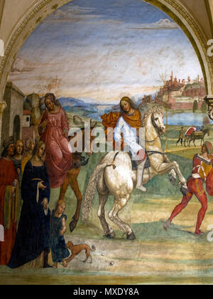 . Italiano : vedi titolo . Le Sodoma - XV siècle artiste 139 venir benedetto lascia la casa paterna e recasi un studio a roma Banque D'Images