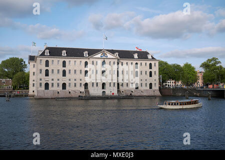 Amsterdam, Pays-Bas - 17 mai 2018 : avis de Het Scheepvaartmuseum (Maritime Museum) Banque D'Images