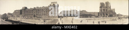 . English : Notre Dame et Préfecture de Police, Paris, France. vers 1909. Moffett Studio 450 Notre Dame de Paris et Préfecture de Police, Paris, France, ca. 1909 Banque D'Images