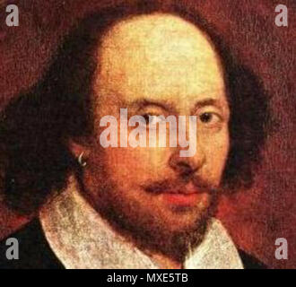 . Portrait Chandos - William Shakespeare. 1856. attribué à John Taylor 457 Opsshakespeare Banque D'Images