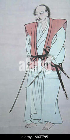 . Miyamoto Musashi, l'auto-portrait . circa 1640. Miyamoto Musashi 462 P03jigazou Banque D'Images
